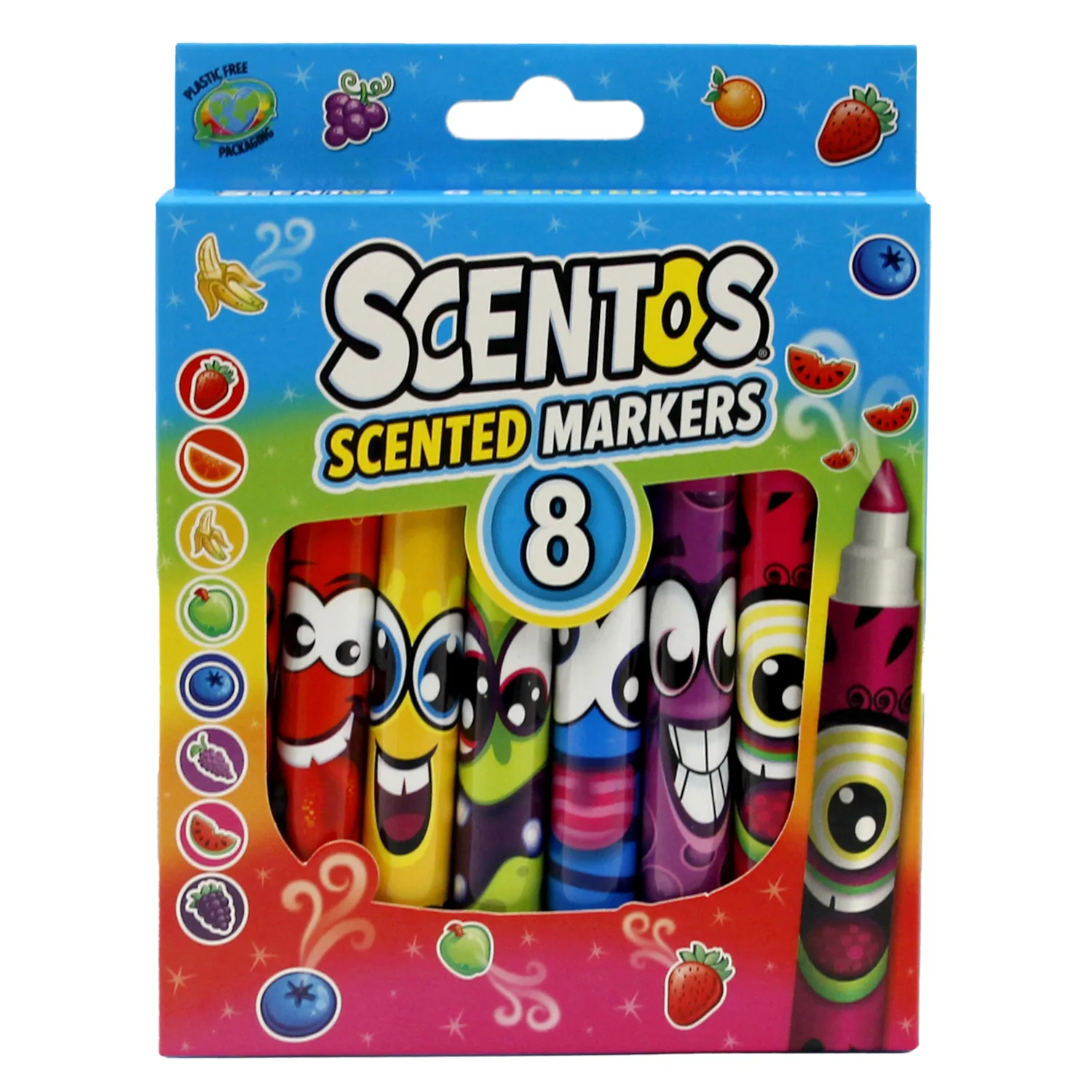 8 Scented Jumbo Markers by Scentos