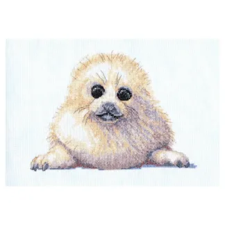 Animal Magic Cross Stitch Kit Seal Pup